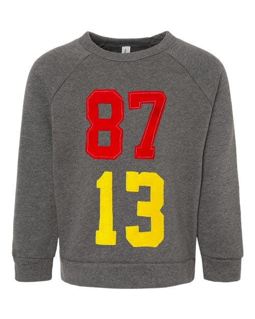 Kid's 87 13 Swiftie Vintage Grey Sweatshirt