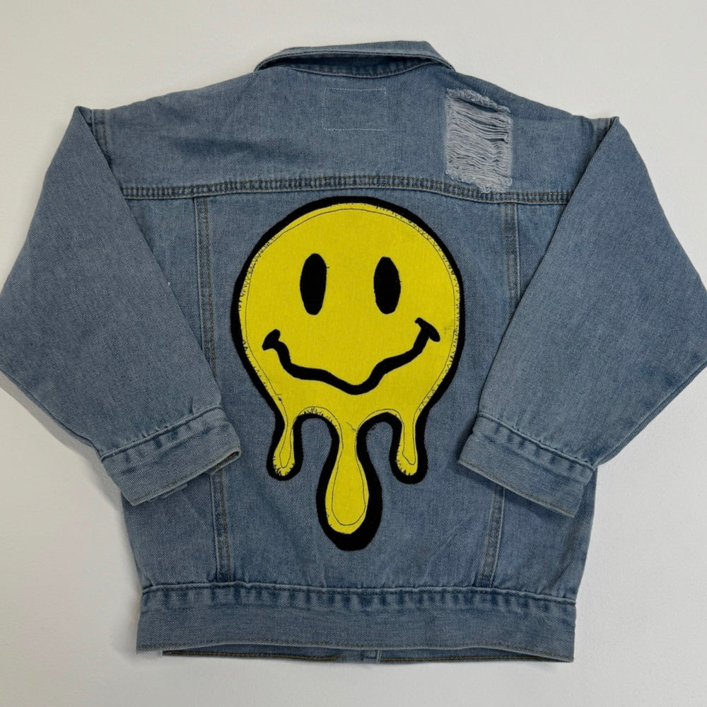 Kid's SMILEY DRIP Denim Jacket