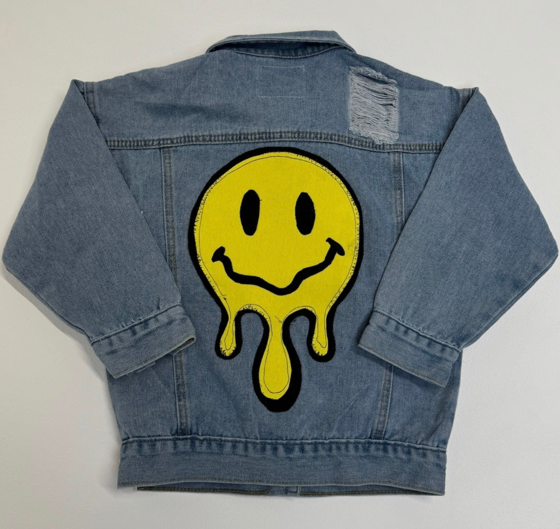 Kid's SMILEY DRIP Denim Jacket