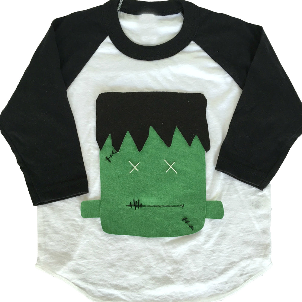 Kid's Halloween FRANKENSTEIN raglan T-Shirt